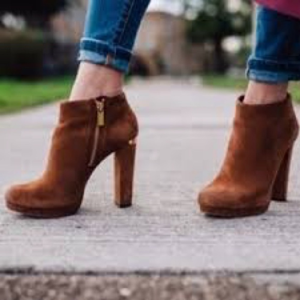 Brown Suede Ankle Boots